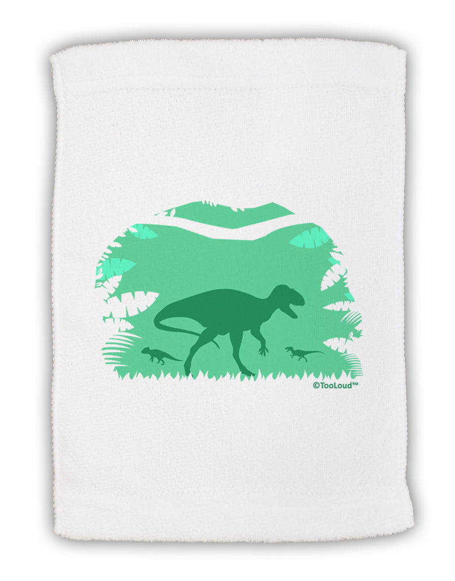Dinosaur Silhouettes - Jungle Micro Terry Sport Towel 11 x 18 Inch by TooLoud-Sport Towel-TooLoud-White-Davson Sales