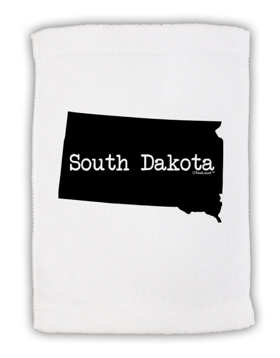 South Dakota - United States Shape Micro Terry Sport Towel 11 x 18 Inch by TooLoud-Sport Towel-TooLoud-White-Davson Sales