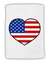 American Flag Heart Design Micro Terry Sport Towel 15 X 22 inches by TooLoud-Sport Towel-TooLoud-White-Davson Sales