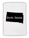 North Dakota - United States Shape Micro Terry Sport Towel 11 x 18 Inch by TooLoud-Sport Towel-TooLoud-White-Davson Sales