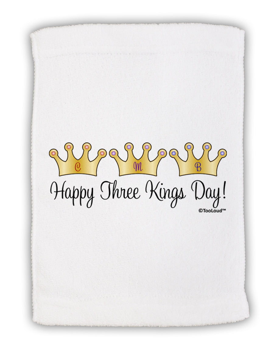 Happy Three Kings Day - 3 Crowns Micro Terry Sport Towel 11 x 18 Inch by TooLoud-Sport Towel-TooLoud-White-Davson Sales