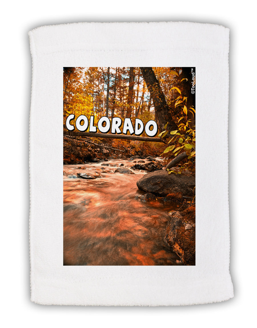 Mt Shavano Colorado Text Micro Terry Sport Towel 11 x 18 inches-TooLoud-White-Davson Sales