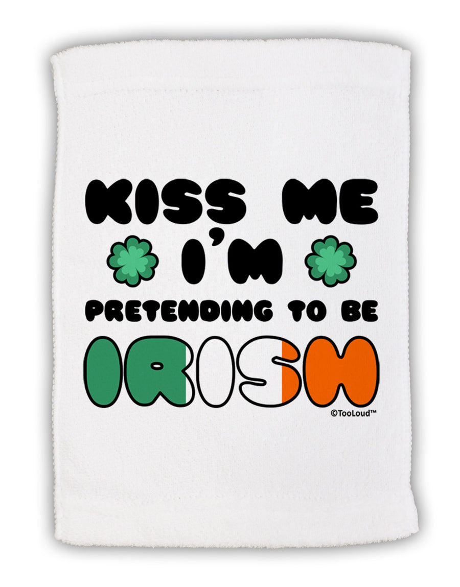 Kiss Me I'm Pretending to Be Irish Micro Terry Sport Towel 11 x 18 Inch by TooLoud-Sport Towel-TooLoud-White-Davson Sales