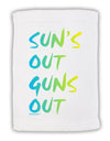 Suns Out Guns Out - Gradient Colors Micro Terry Sport Towel 15 X 22 inches-Sport Towel-TooLoud-White-Davson Sales