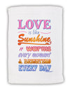 Love is like Sunshine - Quote Micro Terry Sport Towel 11 x 18 inches-TooLoud-White-Davson Sales