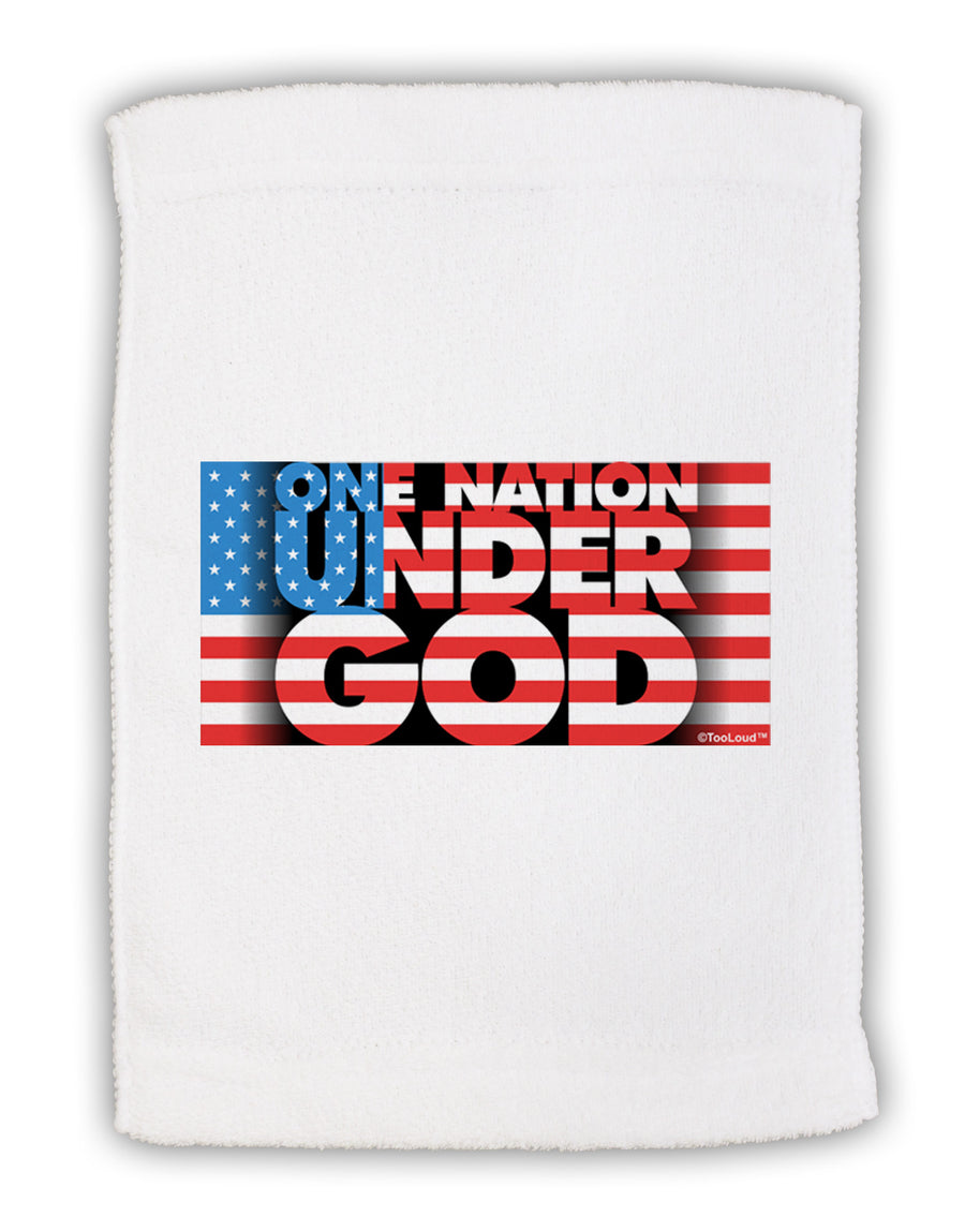 One Nation Under God Micro Terry Sport Towel 11 x 18 inches-TooLoud-White-Davson Sales