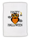 Owl Orange Text Micro Terry Sport Towel 11 x 18 inches-TooLoud-White-Davson Sales