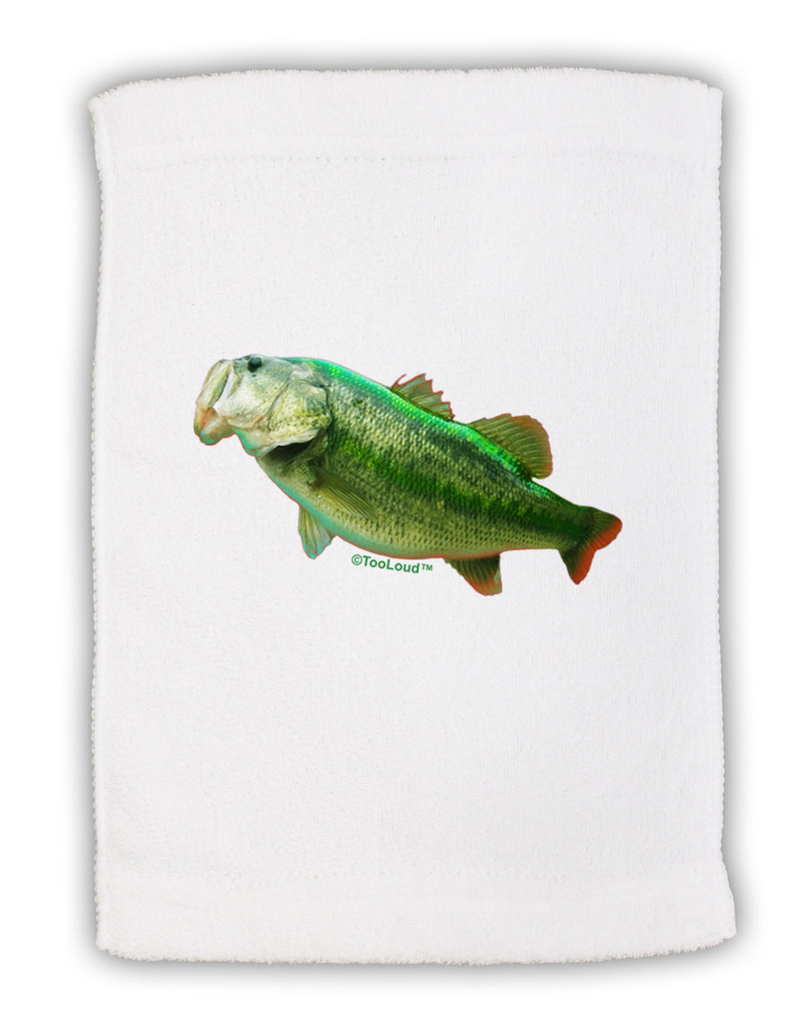 Big Bass Fish Micro Terry Sport Towel 11 x 18 inches-Sport Towel-TooLoud-White-Davson Sales