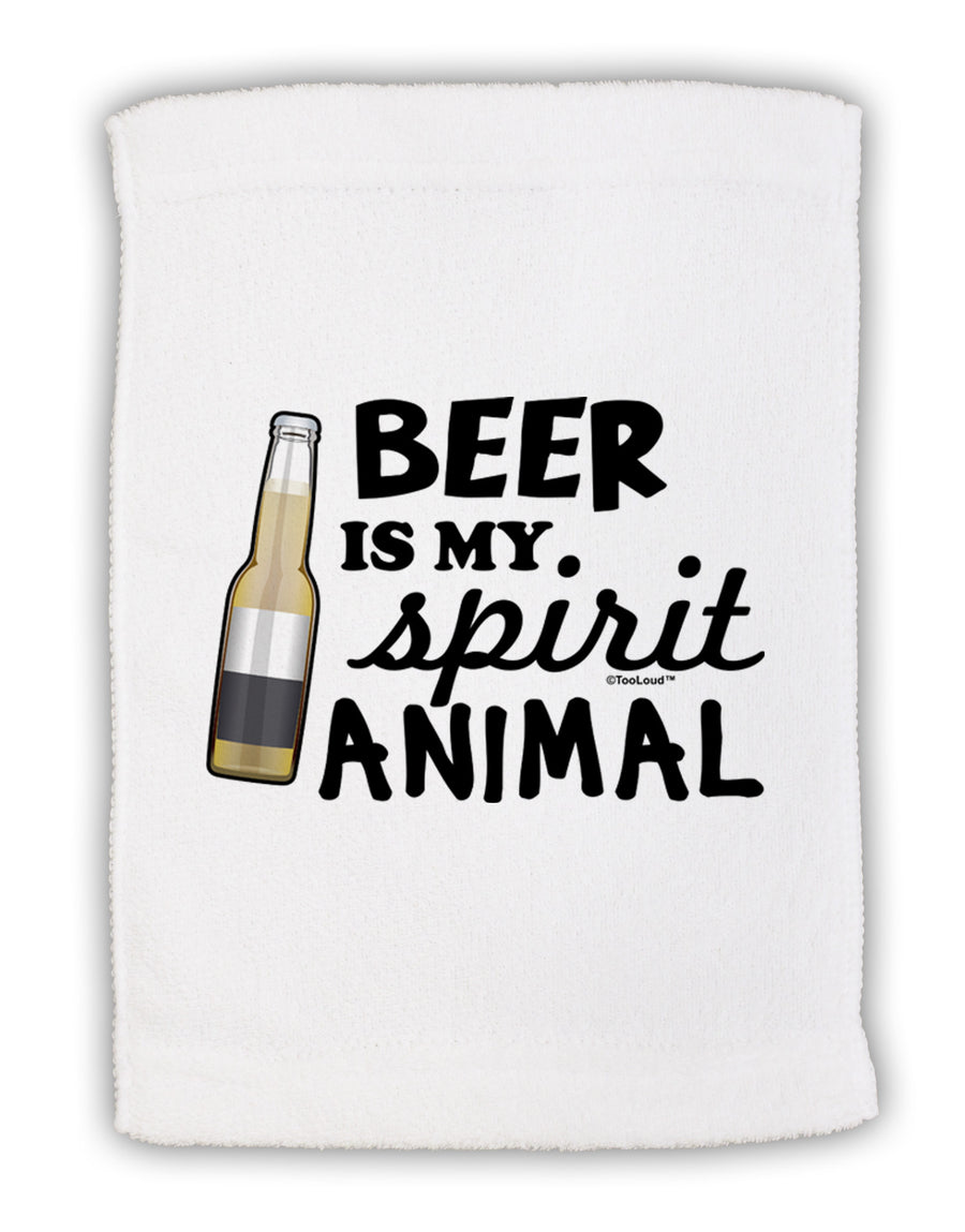 Beer Is My Spirit Animal Micro Terry Sport Towel 11 x 18 inches-TooLoud-White-Davson Sales