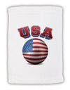 Soccer Ball Flag - USA Micro Terry Sport Towel 11 x 18 inches-TooLoud-White-Davson Sales