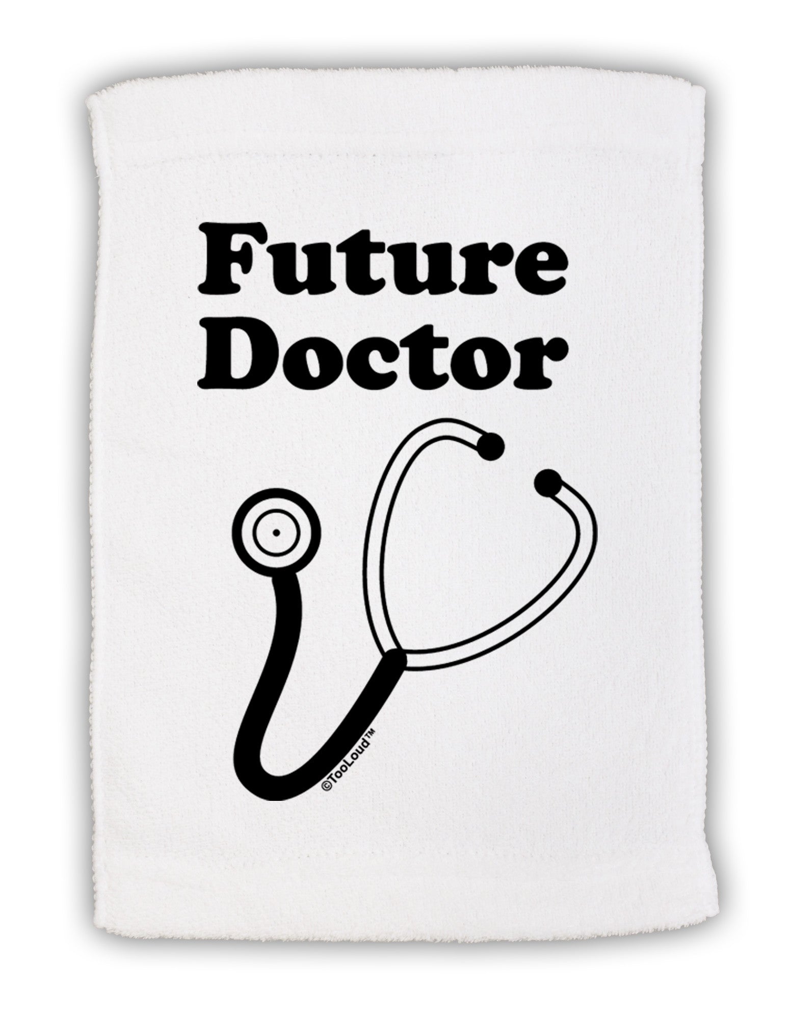 Future Doctor Micro Terry Sport Towel 11 x 18 inches-TooLoud-White-Davson Sales
