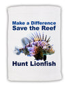 Save the Reef - Hunt Lionfish Micro Terry Sport Towel 11 x 18 inches-TooLoud-White-Davson Sales