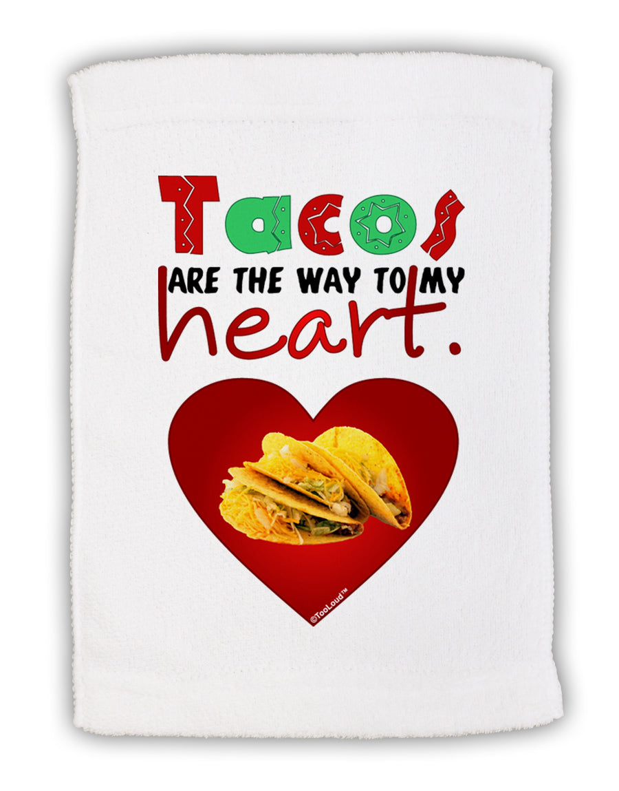 Tacos Are the Way To My Heart Micro Terry Sport Towel 11 x 18 inches-TooLoud-White-Davson Sales
