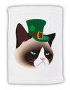 Leprechaun Disgruntled Cat Micro Terry Sport Towel 11 x 18 inches-Sport Towel-TooLoud-White-Davson Sales