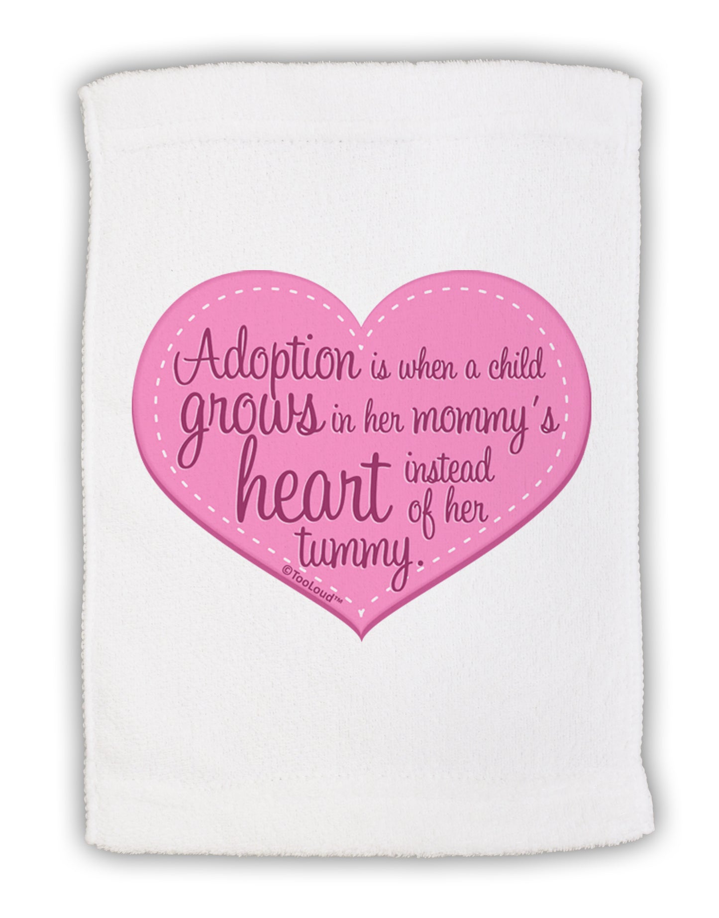 Adoption is When - Mom and Daughter Quote Micro Terry Sport Towel 15 X 22 inches by TooLoud-Sport Towel-TooLoud-White-Davson Sales