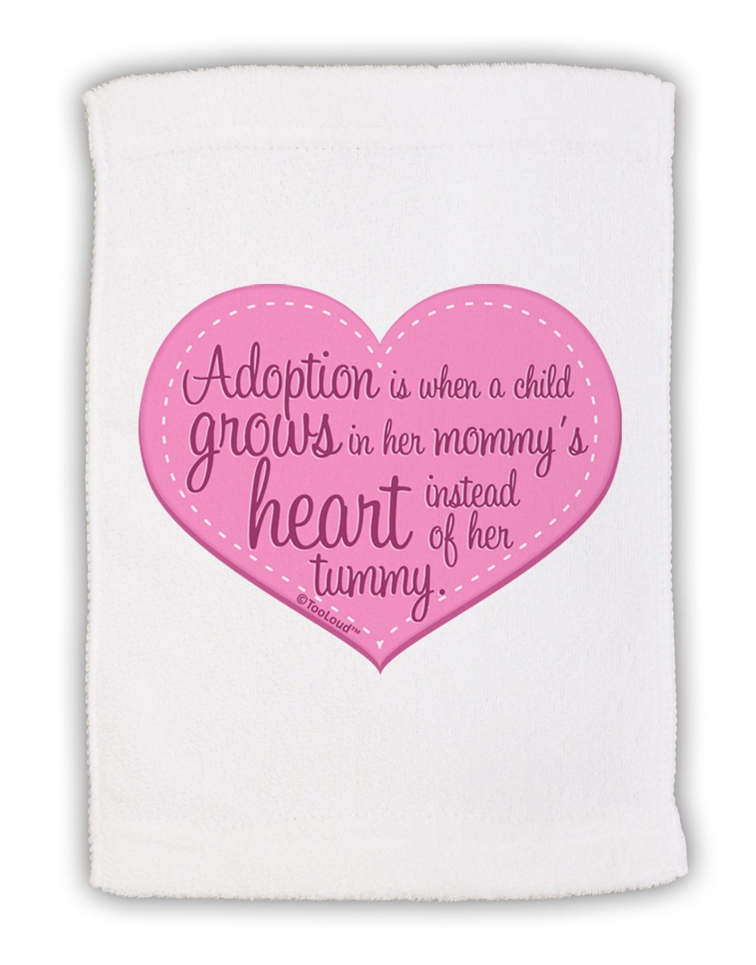 Adoption is When - Mom and Daughter Quote Micro Terry Sport Towel 15 X 22 inches by TooLoud-Sport Towel-TooLoud-White-Davson Sales