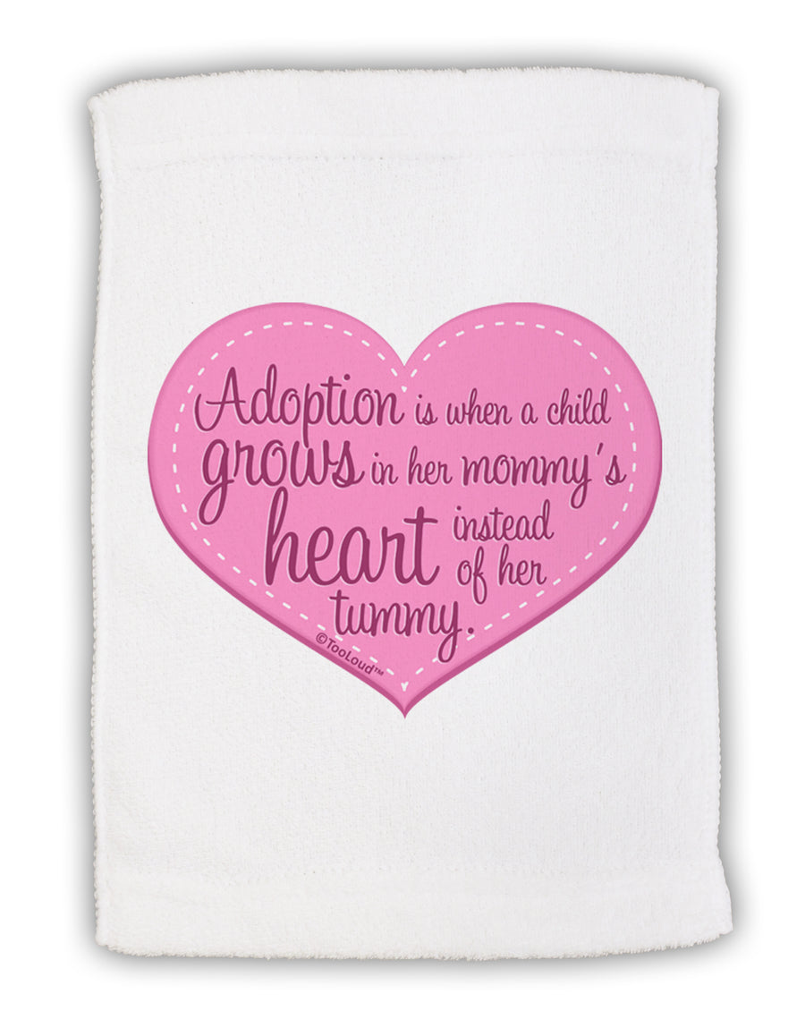Adoption is When - Mom and Daughter Quote Micro Terry Sport Towel 15 X 22 inches by TooLoud-Sport Towel-TooLoud-White-Davson Sales