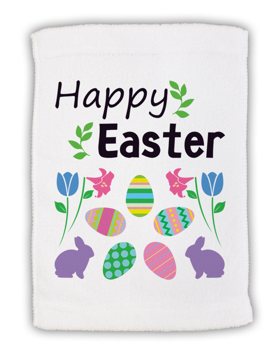 Happy Easter Design Micro Terry Sport Towel 11 x 18 Inch-Sport Towel-TooLoud-White-Davson Sales