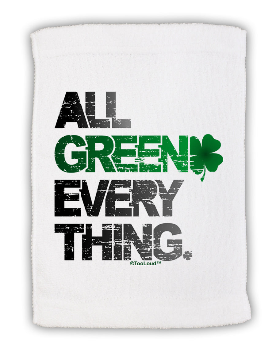 All Green Everything Distressed Micro Terry Sport Towel 11 x 18 inches-TooLoud-White-Davson Sales