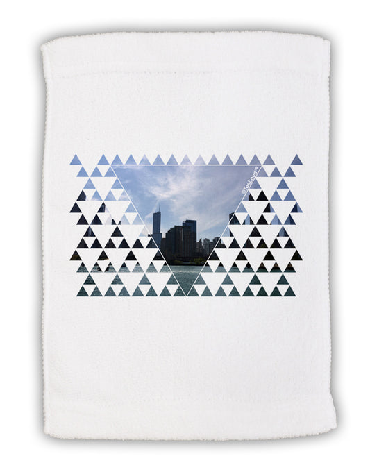 Chicago Triangles Micro Terry Sport Towel 11 x 18 inches-TooLoud-White-Davson Sales