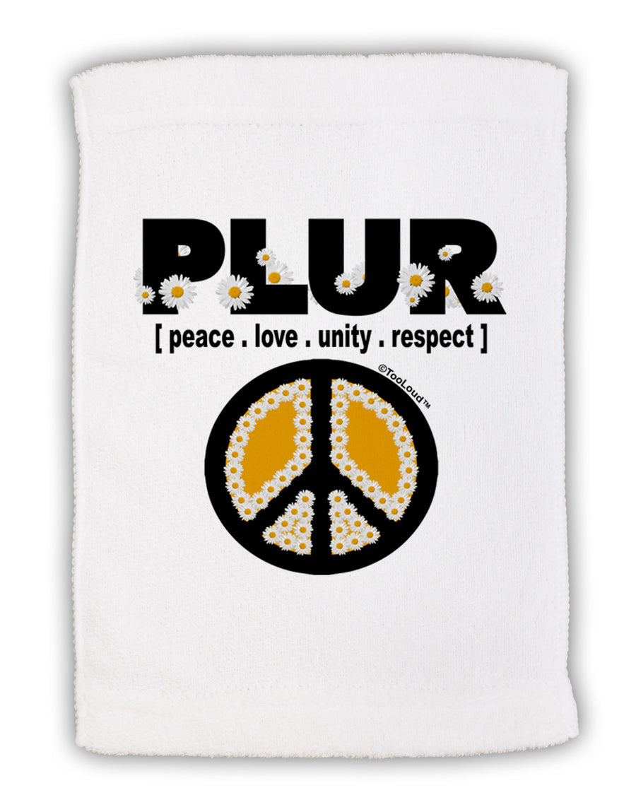 PLUR Daisies Micro Terry Sport Towel 11 x 18 inches-TooLoud-White-Davson Sales