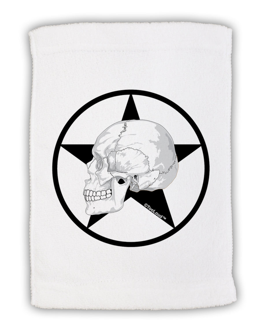 White Skull With Star Micro Terry Sport Towel 15 X 22 inches by TooLoud-Sport Towel-TooLoud-White-Davson Sales