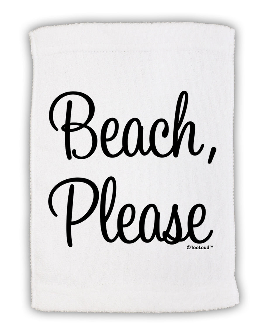 Beach Please Micro Terry Sport Towel 15 X 22 inches-Sport Towel-TooLoud-White-Davson Sales