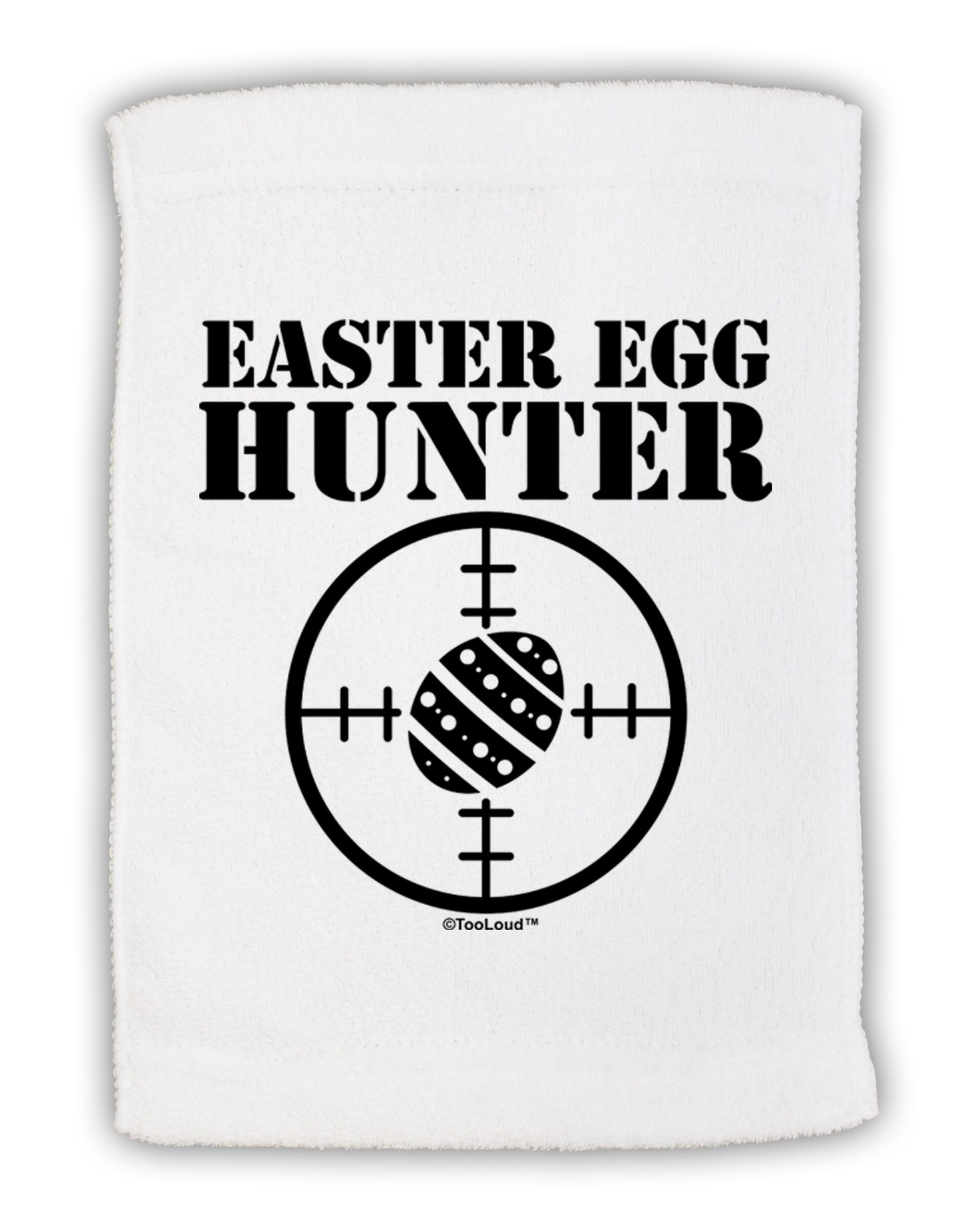 Easter Egg Hunter Black and White Micro Terry Sport Towel 11 x 18 Inch by TooLoud-Sport Towel-TooLoud-White-Davson Sales