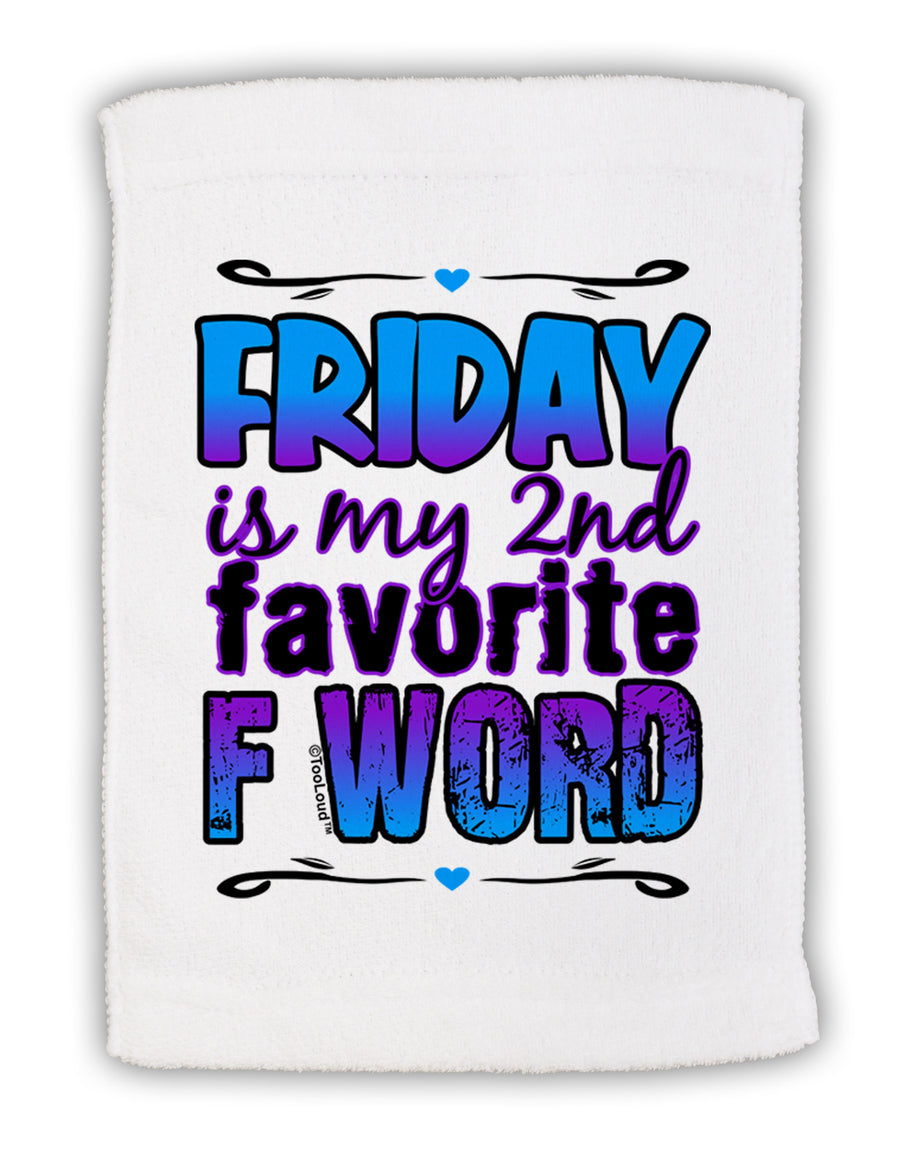 Friday - 2nd Favorite F Word Micro Terry Sport Towel 15 X 22 inches-Sport Towel-TooLoud-White-Davson Sales