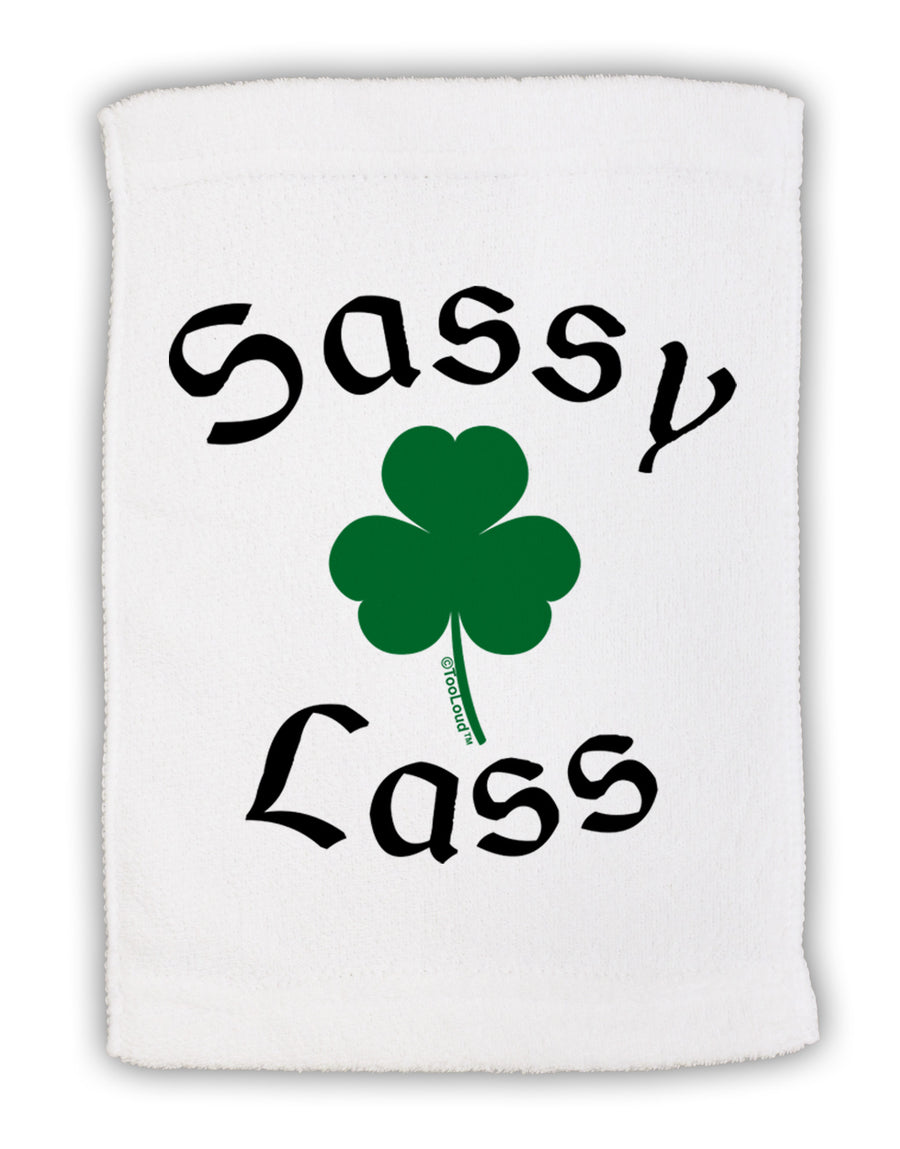 Sassy Lass St Patricks Day Micro Terry Sport Towel 11 x 18 inches-Sport Towel-TooLoud-White-Davson Sales