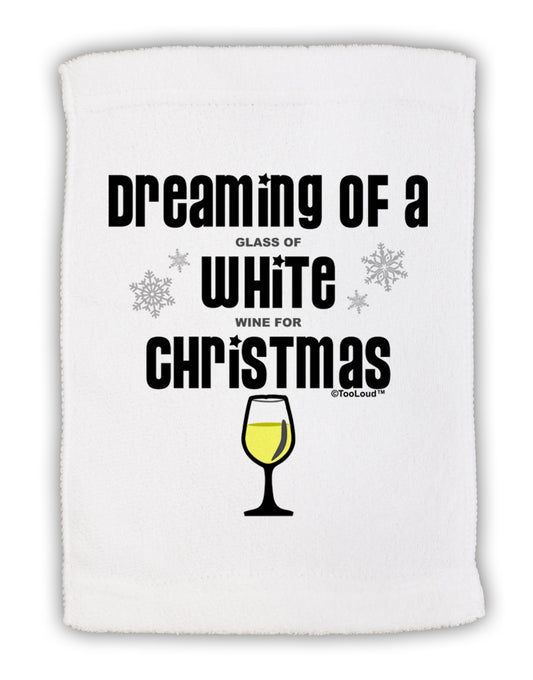 White Wine For Christmas Micro Terry Sport Towel 11 x 18 inches-TooLoud-White-Davson Sales