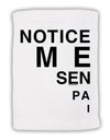 Notice Me Senpai Triangle Text Micro Terry Sport Towel 11 x 18 inches-TooLoud-White-Davson Sales