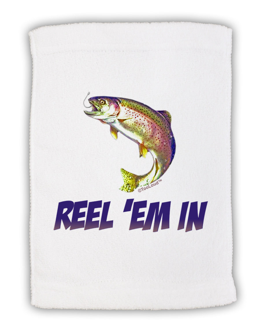 Rainbow Trout Reel Em In Micro Terry Sport Towel 11 x 18 inches-Sport Towel-TooLoud-White-Davson Sales