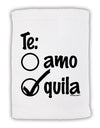 Tequila Checkmark Design Micro Terry Sport Towel 11 x 18 Inch by TooLoud-Sport Towel-TooLoud-White-Davson Sales