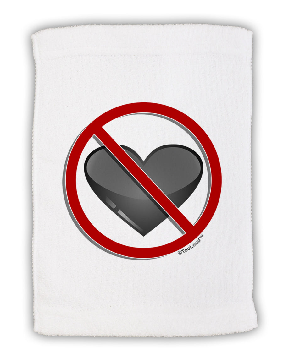 No Love Symbol Micro Terry Sport Towel 15 X 22 inches-Sport Towel-TooLoud-White-Davson Sales