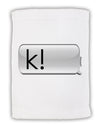 K Text Bubble Micro Terry Sport Towel 11 x 18 inches-TooLoud-White-Davson Sales
