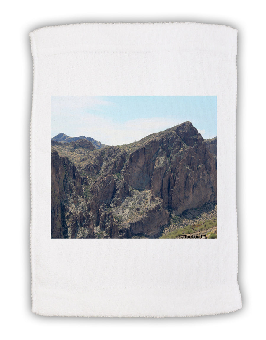 Arizona Saguaro Lake Mountains Micro Terry Sport Towel 11 x 18 inches-TooLoud-White-Davson Sales