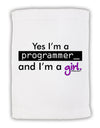 TooLoud Yes I am a Programmer Girl Micro Terry Sport Towel 11 x 18 inches-TooLoud-White-Davson Sales
