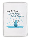 Let It Snow Happy Snowman Micro Terry Sport Towel 11 x 18 inches-TooLoud-White-Davson Sales