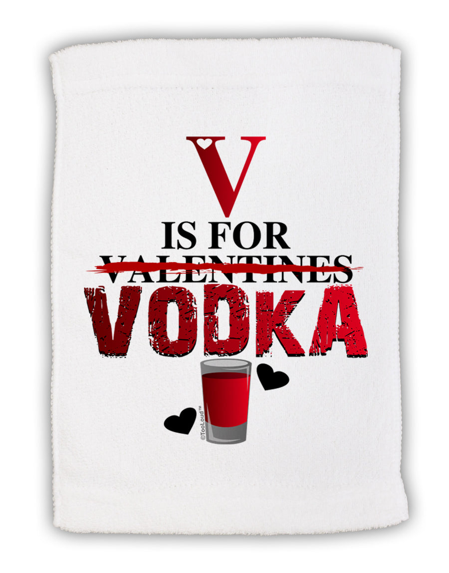 V Is For Vodka Micro Terry Sport Towel 15 X 22 inches-Sport Towel-TooLoud-White-Davson Sales