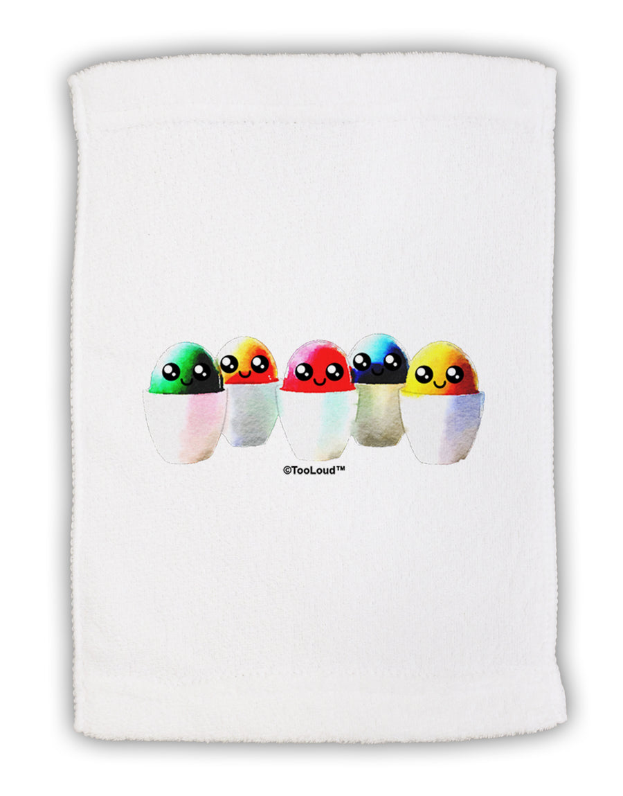 Kawaii Easter Eggs - No Text Micro Terry Sport Towel 11 x 18 Inch by TooLoud-Sport Towel-TooLoud-White-Davson Sales