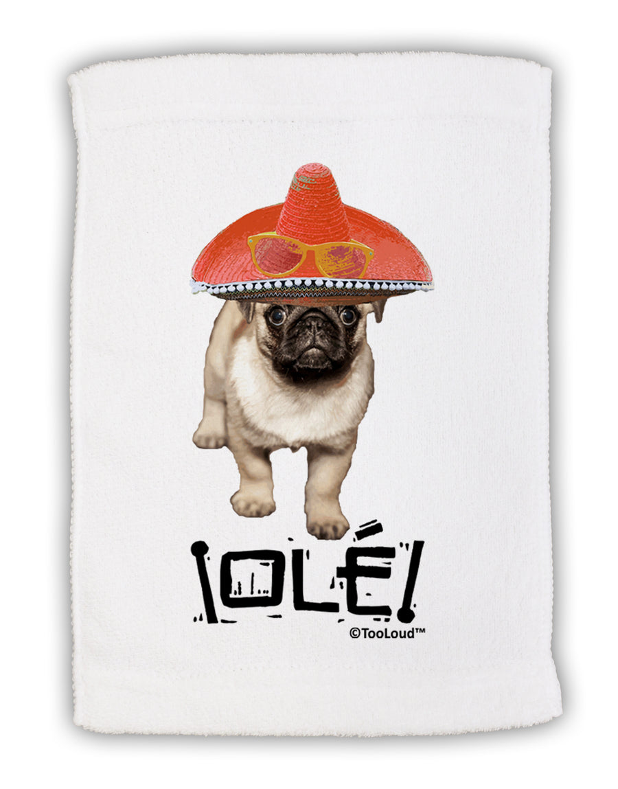 Pug Dog with Pink Sombrero - Ole Micro Terry Sport Towel 11 x 18 Inch by TooLoud-Sport Towel-TooLoud-White-Davson Sales