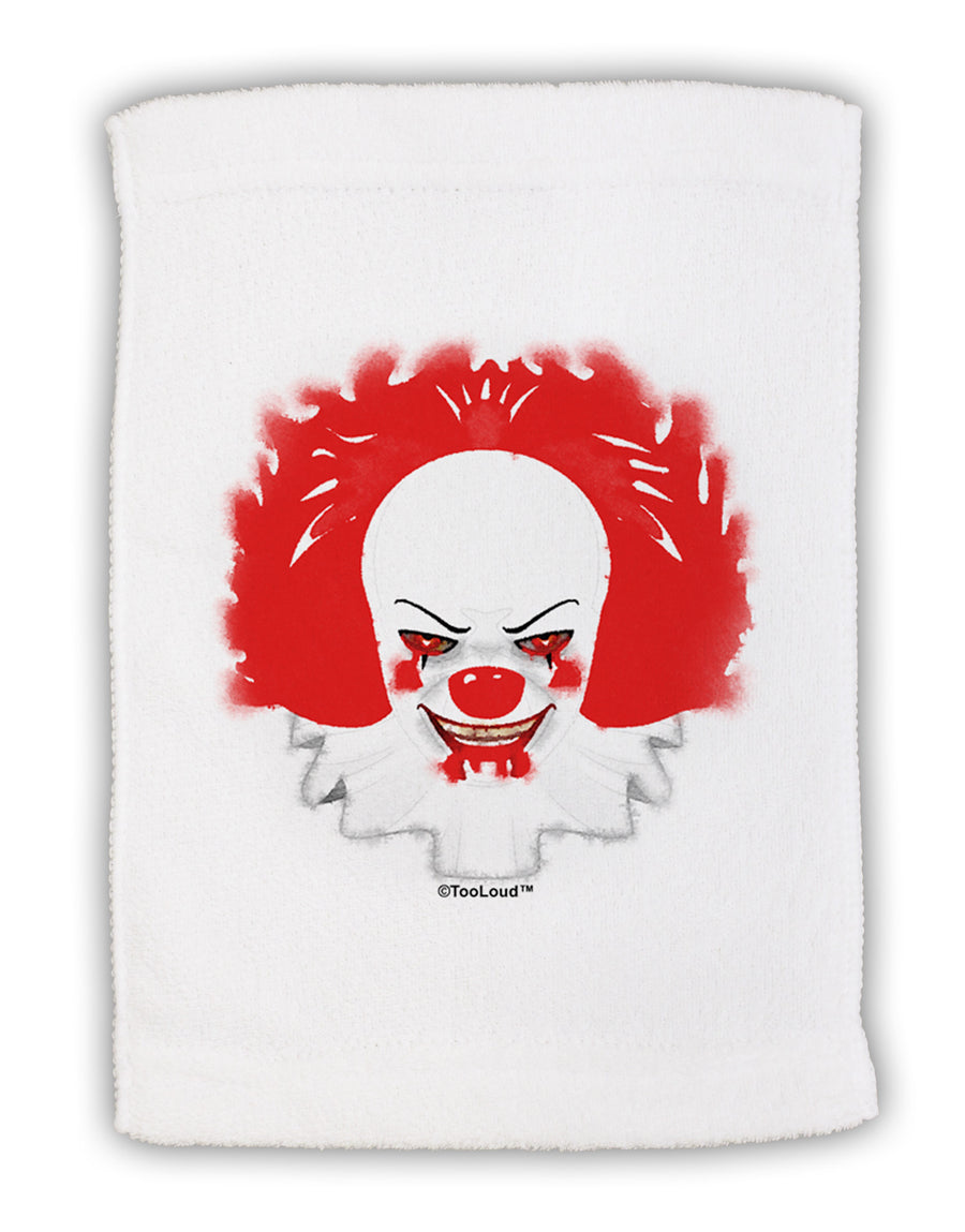 Extra Scary Clown Watercolor Micro Terry Sport Towel 11 x 18 inches-TooLoud-White-Davson Sales