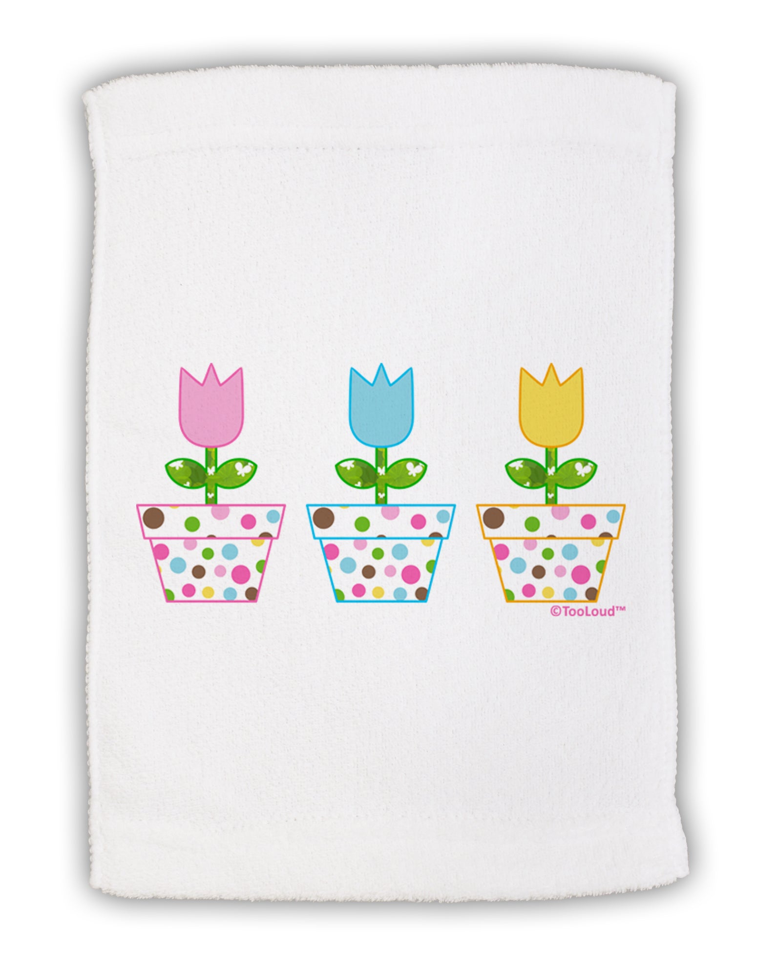 Three Easter Tulips Micro Terry Sport Towel 11 x 18 Inch by TooLoud-Sport Towel-TooLoud-White-Davson Sales