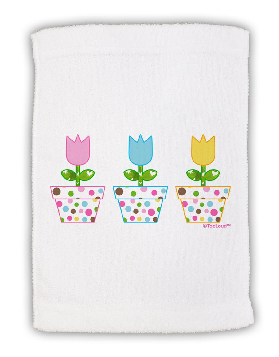 Three Easter Tulips Micro Terry Sport Towel 11 x 18 Inch by TooLoud-Sport Towel-TooLoud-White-Davson Sales