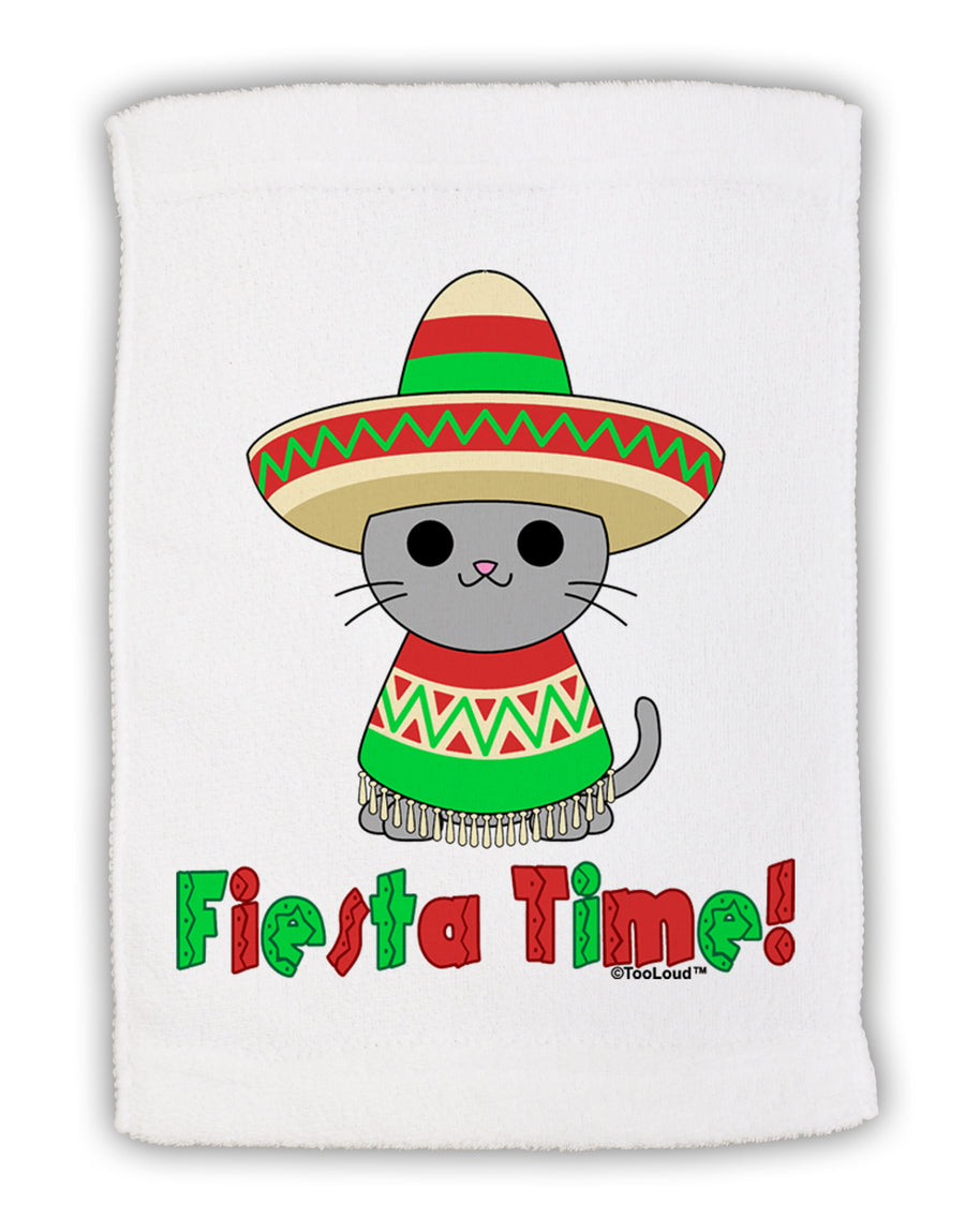 Fiesta Time - Cute Sombrero Cat Micro Terry Sport Towel 11 x 18 Inch by TooLoud-Sport Towel-TooLoud-White-Davson Sales