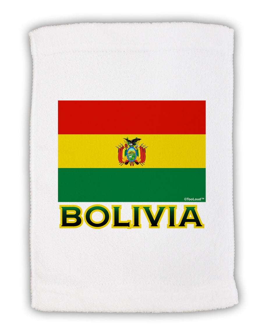 Bolivia Flag Micro Terry Sport Towel 11 x 18 inches-TooLoud-White-Davson Sales