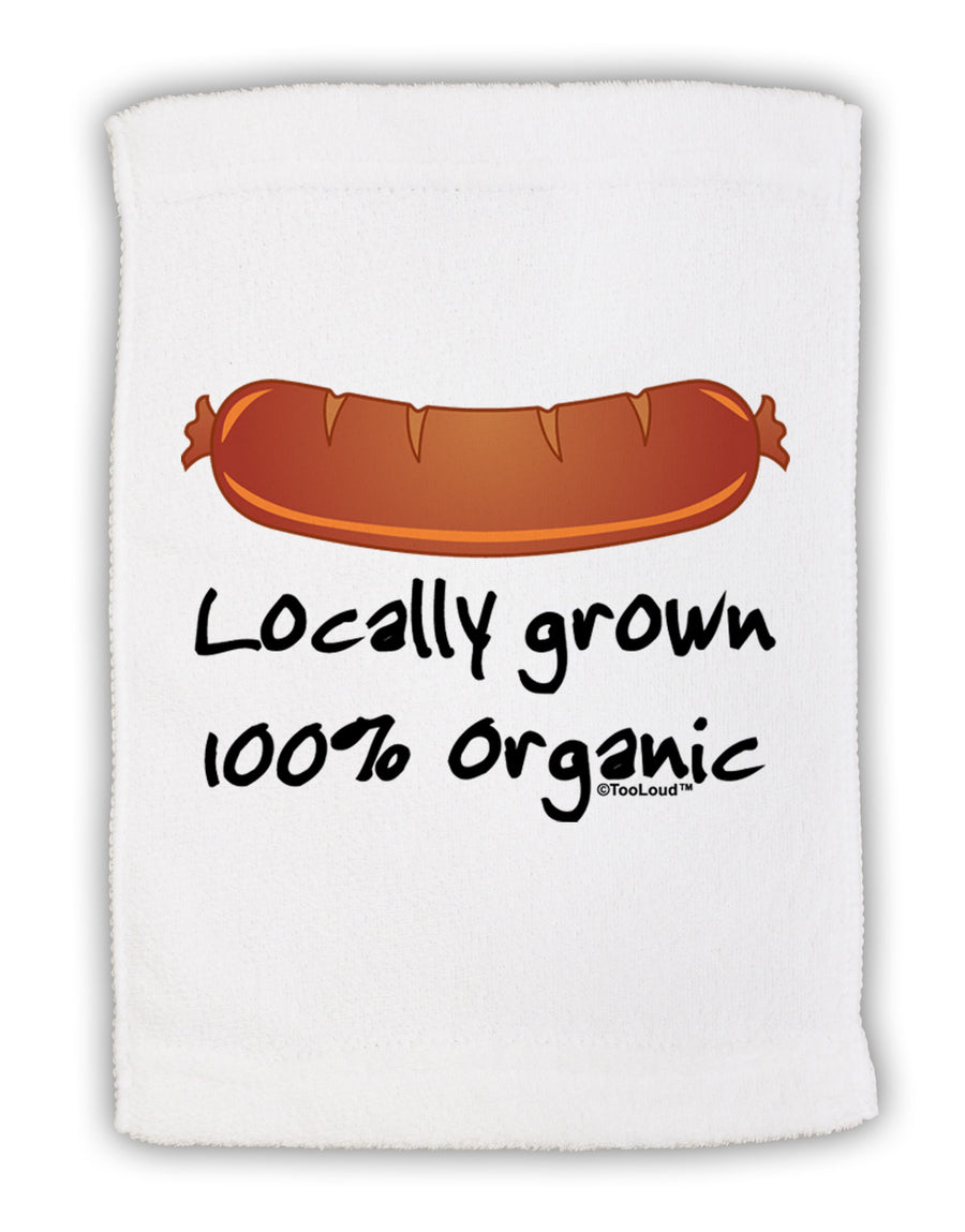 Locally Grown Organic Sausage Micro Terry Sport Towel 11 x 18 inches-TooLoud-White-Davson Sales