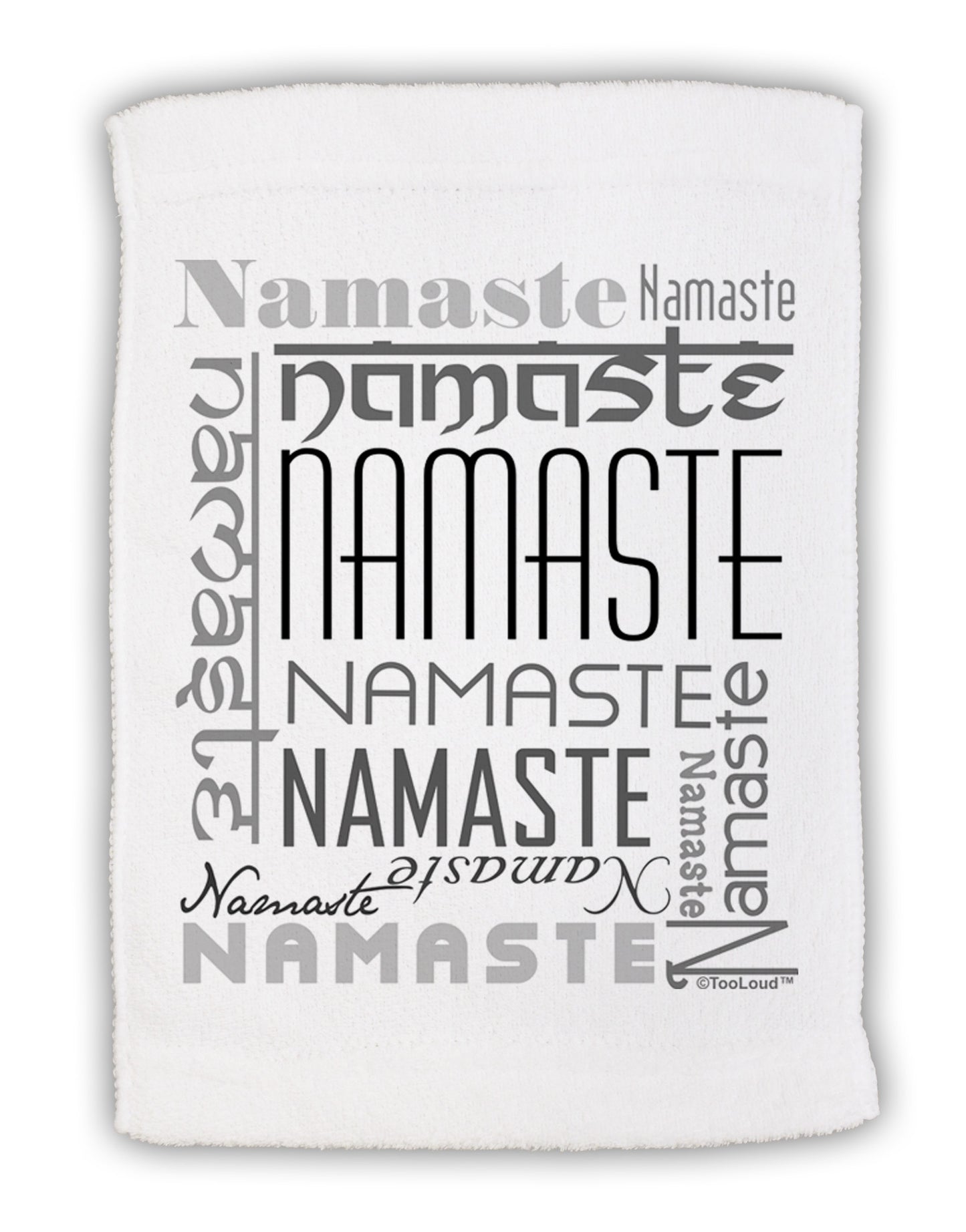 Namaste Rectangle Micro Terry Sport Towel 11 x 18 inches-Sport Towel-TooLoud-White-Davson Sales
