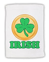 Shamrock Button - Irish Micro Terry Sport Towel 11 x 18 Inch by TooLoud-Sport Towel-TooLoud-White-Davson Sales